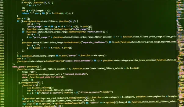 A screen full of code.