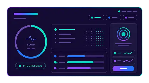 AI readiness assessment dashboard showing a readiness score