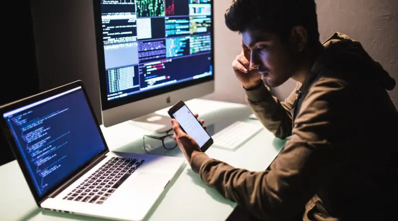 Developer performing software tests